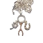 horseshoe clover and wishbone charm bracelet