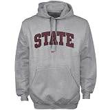 Nike Mississippi State Bulldogs Ash Arch Lettering Fleece Hoody Sweatshirt