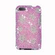SPARKLING PINK WITH MULTI SILVER STAR FULL DIAMOND RHINESTONE SNAP ON HARD SHELL PROTECTOR COVER CASE FOR APPLE IPOD TOUCH ITOUCH 2ND GEN 3RD GEN