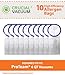 Crucial Vacuum Replacement Vac Bags Part # 100431, 450227 - Compatible With ProTeam 6 QT Bags Fit 6-Quart Backpacks Vac Bags - Compact Disposable Bag - Home, Vacs, Models - (10 Pack)