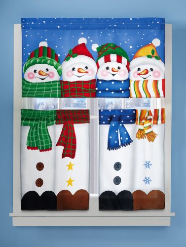 Winter Pals Snowman Cafe Curtain Set