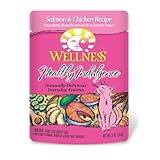 Wellness Healthy Indulgence Salmon and Chicken Recipe Cat Food (Pack of 24, 3-Ounce Pouches)