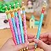 ONOR-Tech Set of 6 Lovely Cute Adorable Crown Design Roller Pen Gel Ink Pen for School, Office, Family use (Style-1)