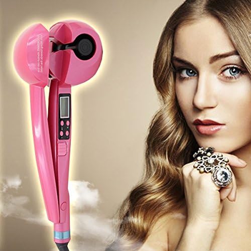 Fashion LCD Screen Display Magic Automatic Hair Curler Iron Hair Styling Tool,hair Care Product,hair Salon Product,bathroom Accessories,beauty Product (Pink)