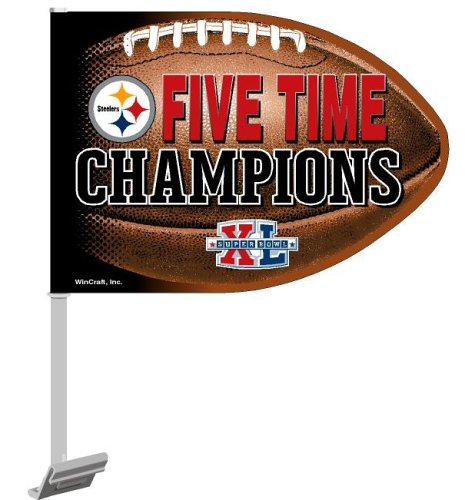 Wincraft NFL Pittsburgh Steelers Super Bowl Champions Football Shaped 10.75