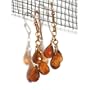 14K Gold Hessonite Garnet Briolette Earrings