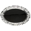 Oval Mirrored Vanity Tray