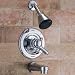 Delta 1748-74/74CB Classic Single-Handle Tub and Shower Faucet, Chrome/Vibrant Vibrant Polished Brass