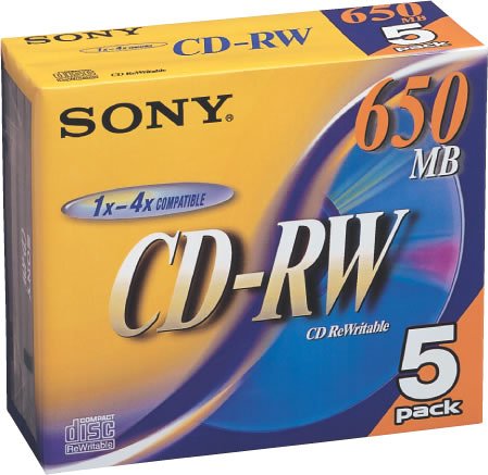 SONY 5CDRW650D 5���g CD-RW�f�B�X�N