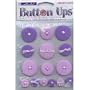 Button Ups Adhesive Button Embellishments PURPLE For Scrapbooking, Card Making & Craft Projects