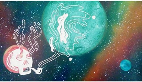 "SPECIMEN ONE" original one of a kind spray paint space painting / wood carving on basswood art