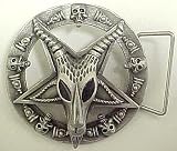 Sigil Of Baphomet Pewter Belt Buckle Pentagram