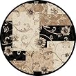 Home Dynamix Optimum 11025-450 Black 7-Feet 10-Inch by 7-Feet 10-Inch Round Transitional Area Rug