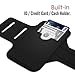 iPhone SE / 5 / 5S / 5C Armband, MoKo Protective Sports Armband for Apple iPhone SE / 5 / 5S / 5C, Key Holder & Card Slot, Water Resistant, Sweat-proof, Perfect Earphone Connection while Workout Running, BLACK