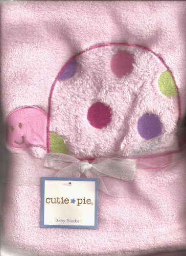 Cutie Pie Soft Baby Blanket: Pink Turtle