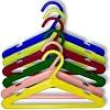 50 children's plastic coat hangers in classic colour mix 26cm wide