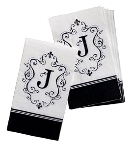 Monogram Paper Napkins - J