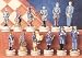 Civil War Theme Hand Painted Chess Men