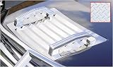 RealWheels Diamond Plate SS Over-The-Pocket 7-Louver Top Grille Overlay Cover Kit, for the 2003 Hummer H2