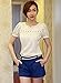 Finejo Women V Neck Chiffon Shirt Hollow Short Sleeve Blouse
