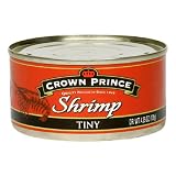 Crown Prince Tiny Shrimp, 4.25-Ounce Cans (Pack of 12)