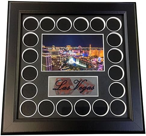 Las Vegas Night Strip Full Color 20 Chip Frame