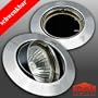 Einbaustrahler Einbauleuchte Spot Rund Metall + GU10 Fassung (Chrome)
