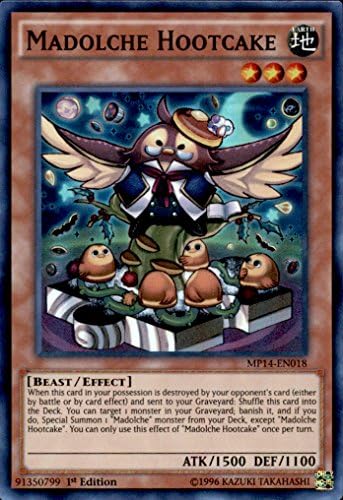 YuGiOh 2014 Mega Tin Mega Pack Single Card Super Rare Madolche Hootcake MP14-EN018