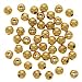 22K Gold Plated Round Beads 4mm (x100)