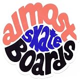 Almost Skateboards 'Hippy' Sticker Orange/Black/Blue