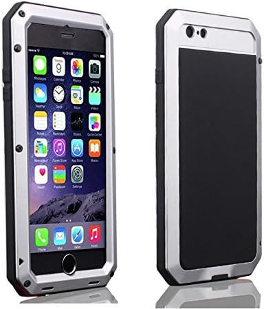 OPSEC iPhone 6 Case Shockproof- Water Resistant/Dirt/Dust/Snow Proof Heavy Duty Aluminum Metal with Built-in Gorilla Glass Screen Protector for Apple iPhone 6/6S 4.7" Cell Phone Case (Silver)