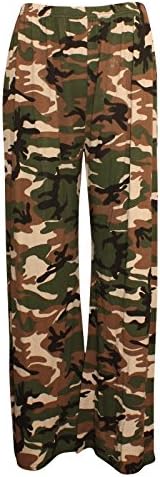 MY MODA Women's Elasticated Waist Stretchy Palazzo Floral Trouser Pant XXXL 24-26 Camouflage