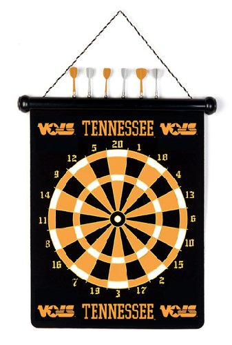 TENNESSEE VOLUNTEERS Magnetic DART BOARD SET with 6 Darts (15" wide and 18" long)