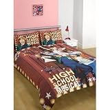 Childrens/Kids High School Musical Bedding Duvet Cover Set (Twin or Full Bed) (Twin Bed) (Red)