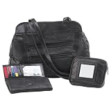 Embassy™ Hand-Sewn Pebble Grain Genuine Leather 3pc Purse Set