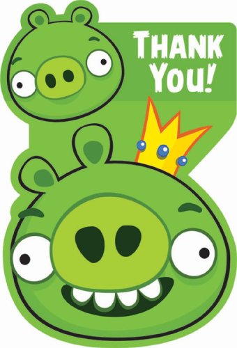 Angry Birds Thank You Notes w/ Envelopes (8ct)