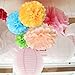 Orino8482; Pom Poms - 5pcs 2 Sizes Tissue Paper Flowers, Tissue Paper Pom Poms, Wedding Decor, Party Decor, Pom Pom Flowers, Tissue Paper, Tissue Paper Flowers Kit, Pom Poms Craft, Wedding Pom Poms, Pom Poms Decoration (Blue&Light Blue)
