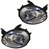 03-05 Dodge Neon Chrome Bezel Headlights Headlamps Head Lights Lamps Pair Set by Aftermarket