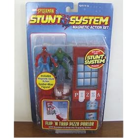Marvel Spider-Man Stunt System Magnetic Action Set : Flip n' Trap Pizza Parlor