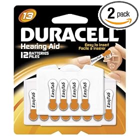 Duracell EasyTab Hearing Aid Batteries Size 13 (24 batteries total)