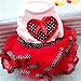 PanDaDa Pet Dog Tutu Princess Dress Clothes Love Heart Print Bowknot Party Skirt XXL