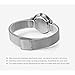 JULIUS JA-577 Male Men's Silver-Tone Ultra Thin Black Dial Mesh Stainless Steel Strap Fashion Casual Wrist Watch Waterproof Quartz Analog Business Luxury Wristwatch