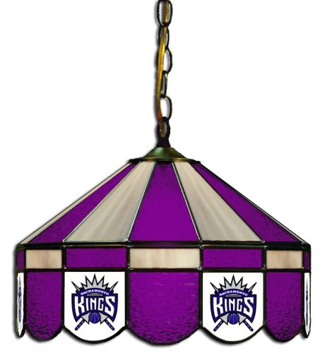NBA Sacramento Kings 16-Inch Diameter Stained Glass Pub Light