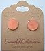 Summerfield Collection Silver-tone Faux Druzy Stone Stud Earrings 12mm (Peach Pink)