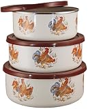 Corelle Coordinates 6-Piece Enameled Bowl Set, Country Morning