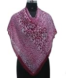 IBA Plum Color Pure Silk Scarves Woman Scarf Hijab Stole 40 X 40 inches Free Shipping
