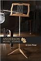 Anderson Music Stand by Lotus Design: Brazilian Cherry & Gold Anodized Aluminum