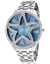 Womens Silver-Tone Stainless Steel Blue dial