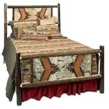 IMAGE OF Fireside Lodge 8002 Hickory Adirondack Bed with Traditional Hickory Rails Size: Twin