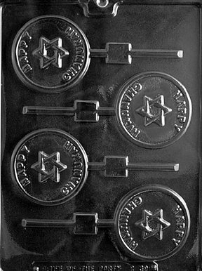 HAPPY CHANUKAH STAR LOLLY Religious Candy Mold Chocolate